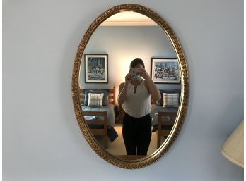 Ornate Gilt Oval Mirror