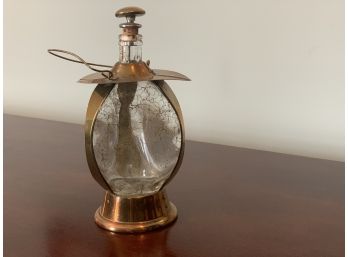 Decorative Brass And Glass Lantern
