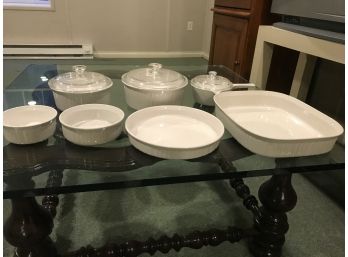 White Corningware Set