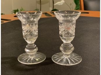 Pair Of Waterford Crystal Candlesticks