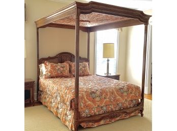 Vintage Floral Canopy Bed