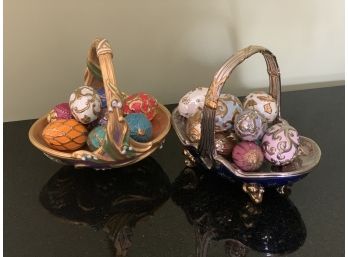 Spring And Winter Collection Eggs In A Basket