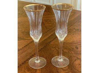 Gorham Crystal Fluted  Champagne Glasses