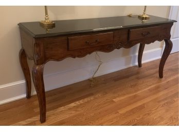 Clearly French Collectors Stone Top Console Table