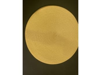 Eight Round Yellow Placemats