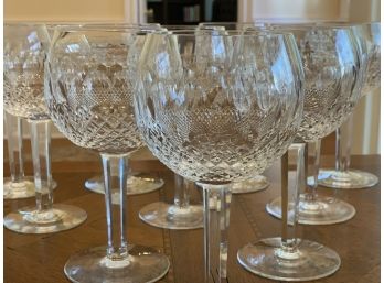 Ten Waterford Crystal Goblets