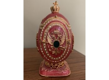 Pink Egg Trinket Box With Magnetic Base