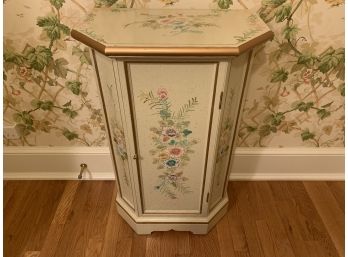 Floral Stenciled Accent Table