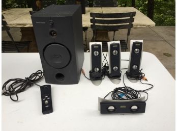 Harman/Kardon And Altec Lansing Speakers And Subwoofer For Computer