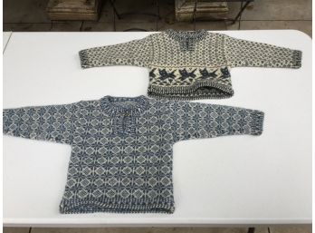 Two Handmade In Estonia Wool Baby Sweaters