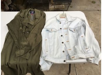 Levi Strauss Faded Jean Jacket And Vince Camuto Rain Coat