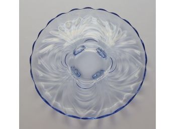 Vintage Cambridge Glass Co Caprice Moonlight Blue Shallow Round Bowl
