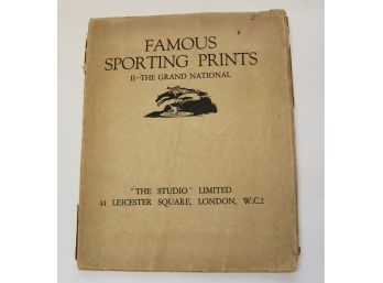 Antique Book Ca. 1927 'Famous Sporting Prints II - The Grand National'