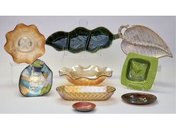 Collection Of Mid-Century Glass And Enamel Dishes