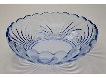Vintage Cambridge Glass Co. Caprice Moonlight Blue Round Shallow Bowl