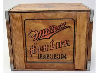 Vintage Miller High Life Beer Wood Crate Box