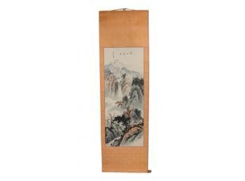Oriental Watercolor Silk Scroll The Poet By Elite Stone