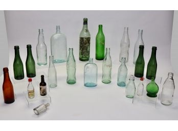 Collection Of Twenty Three Vintage And Antique Bottles Unearthed From The Ground In 1968