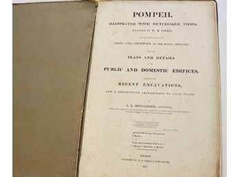 Antique 1827 'Pompeii' Illustrated With Picturesque Views Book