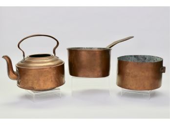 Three Copper Pots