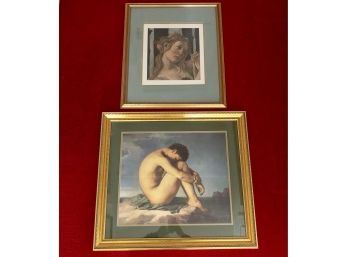 Renaissance Style Double Matted Prints - Jean-Hippolyte Flandrin And Alessandro Di Mariano Di Vanni Filipepi