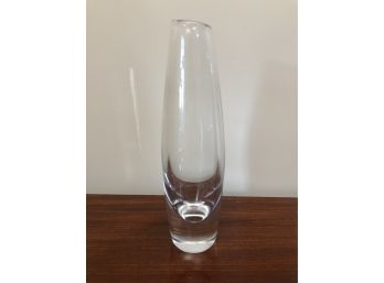 Modern Elegant Crystal Vase - Marked - Possibly Orrefors