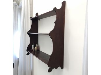 Antique Mahogany Hanging Shelf  - 24 X 6 X 25