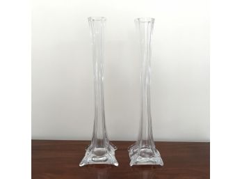 IVV Made In Italy Tall Sculptural Vase Pair - 20'H