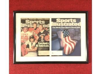 Framed Sports Illustrated Covers - Impact Of  9/11 On Sports World - 2001 - 20 X 14