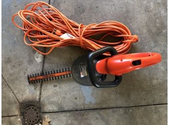 Black & Decker Hedge Trimmer And Extension Chord