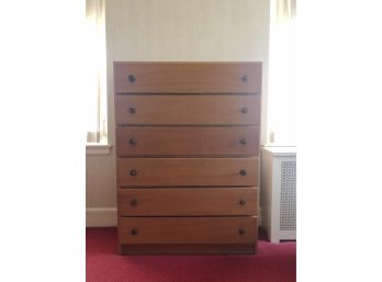 Tall Veneer 6 Drawer Dresser  - 36 X 17 X 48