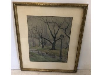 Framed Watercolor Signed McVey Cother