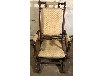 Vintage Upholstered Spring Rocker