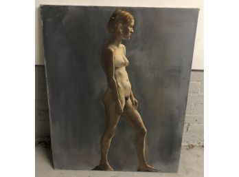 Unframed Oil On Canvas Nude