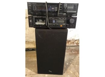 Kenwood Receiver, Cassette Tape Deck, And Speaker