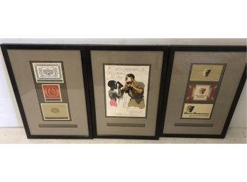 Three German Framed Items