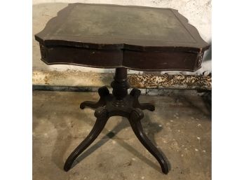 Leather Top Side Table