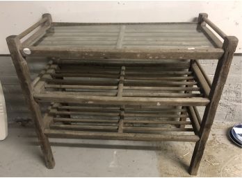 Glass Top Wooden Rack