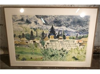 Large Framed Watercolor