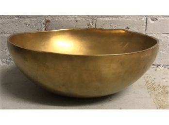 Large Golden Ceramic Bowl