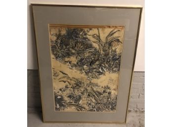 Framed Oriental Watercolor