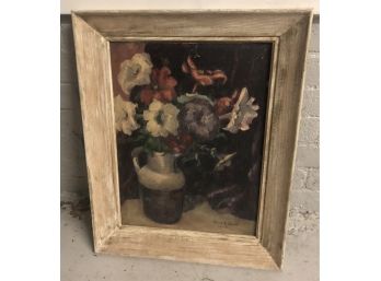 Oil On Board Still Life Signed Anne Short 1955