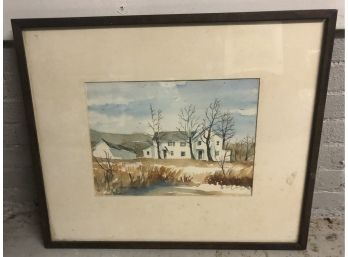 Framed Watercolor Signed Eggers