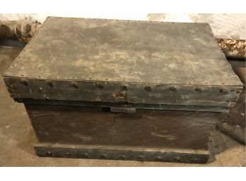 Metal Clad Wooden Trunk