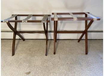 Two Folding Luggage Stands