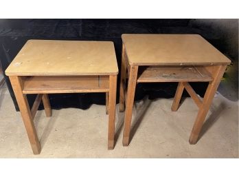 Two Vintage Student Desks