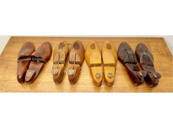 Four Wooden Pairs Of Shoe Stretchers