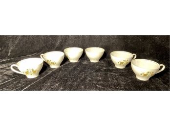 Six Noritake 'Hermitage' Teacups
