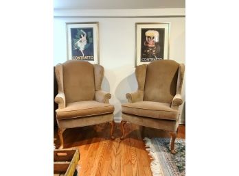 Pair Frederick Edward Wingback Arm Chairs