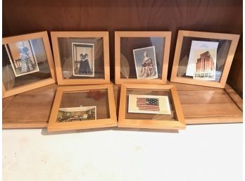 Five Float Frames With Smithsonian Postcard Prints